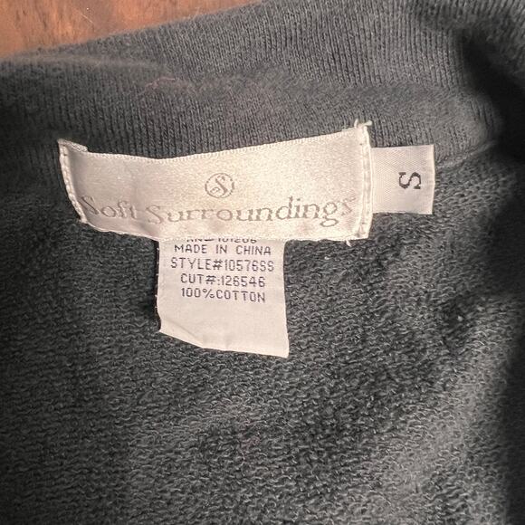 Soft Surroundings Blazer Jacket Women's Size S Tallulah Jersey Embroidered - Picture 2 of 9